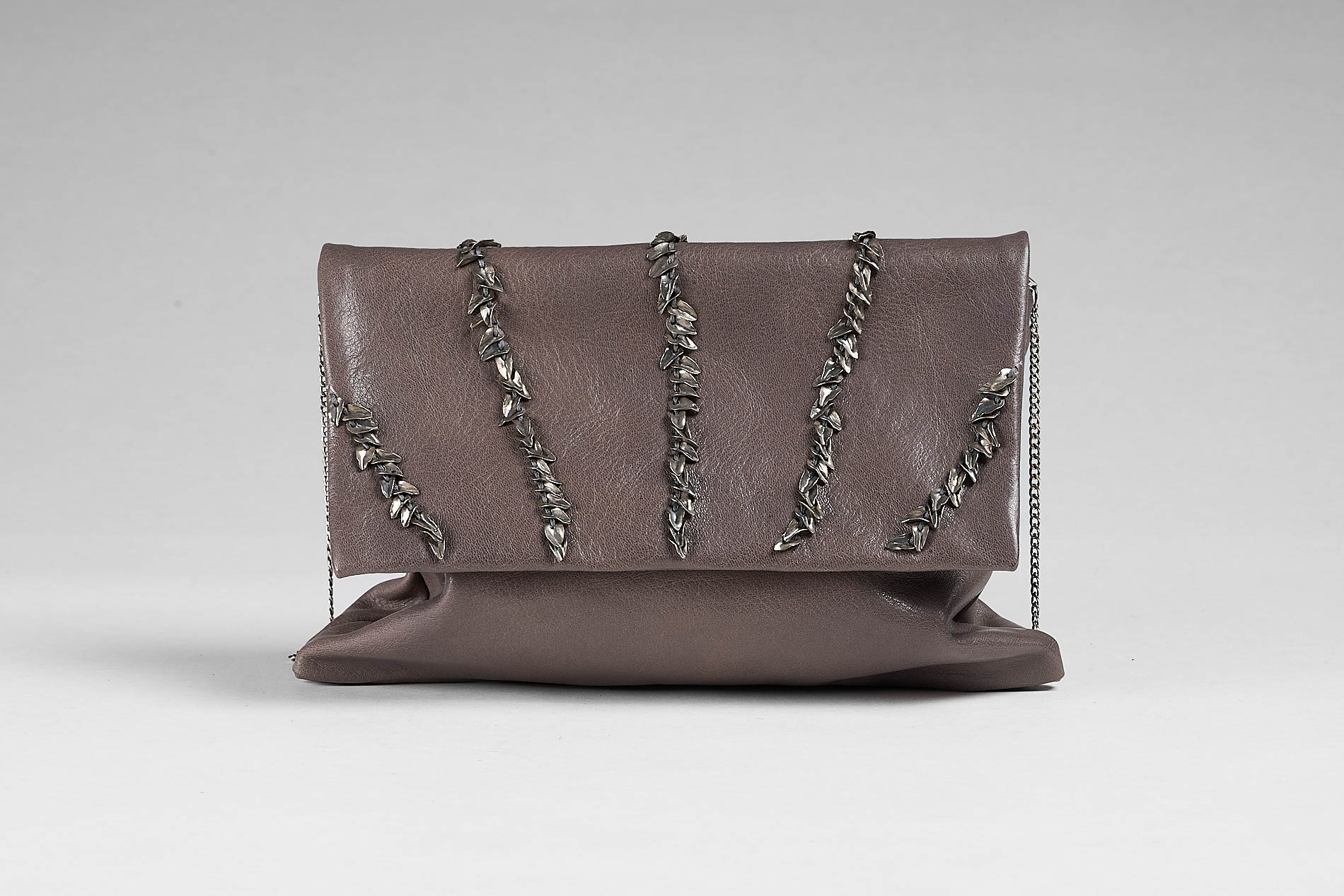 daniele basta leather and silver bags - FRONT